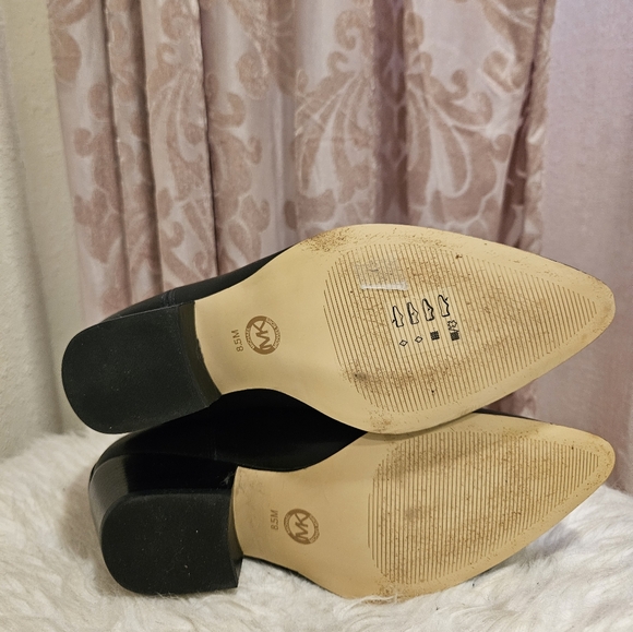 MICHAEL KORS - Black Leather Booties - Size 8.5 - Retail $248 - Picture 5 of 5